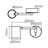 Aplică SNOW cu braț de extensie alb 1x40W GU10 Light Prestige