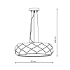 Lampă suspendată REUS gold 3x40W E27 de Light Prestige