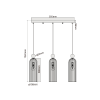 PIEGA fumuriu 3x40W E14 Lampă suspendată Light Prestige