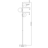 DORADO lampă pe picior aur 3x40W E14 Light Prestige