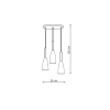 SOLIN lampă suspendată albă 3x60W E27 Light Prestige