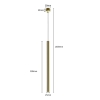 Lămpă suspendată LUNGO gold 1x5W G9 de Light Prestige