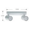 Plafonieră SNOW alb 2x50W GU10 Light Prestige