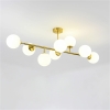 DORADO auriu 8x40W E14 lampă suspendată Light Prestige