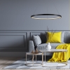 RING S negru 1xLED 4000K Lampă suspendată RING S negru Lumina Prestige