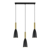 SOLIN negru-auriu 3x60W E27 lampă suspendată Light Prestige