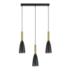 SOLIN negru-auriu 3x60W E27 lampă suspendată Light Prestige