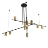 ARIZONA negru/auriu 9x40W GU10 lampă suspendată Light Prestige
