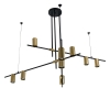 ARIZONA negru/auriu 9x40W GU10 lampă suspendată Light Prestige
