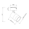 ANILLO reflector alb 1x50W GU10 Light Prestige