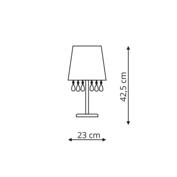 MONA negru 1x60W E27 lampă de masă MONA negru Light Prestige