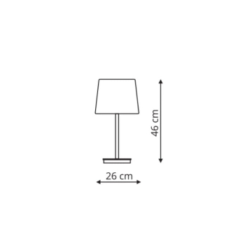 MARBELLA negru 1x60W E27 lampă de masă Light Prestige