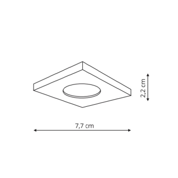 LAGOS pătrat negru pătrat 1x50W GU10 IP65 Light Prestige