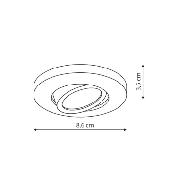 Lampă luminoasă mobilă LAGOS ascunsă albă 1x50W GU10 IP20 Light Prestige