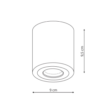 FARO XL corp de iluminat de suprafață negru 1x50W GU10 IP65 Light Prestige