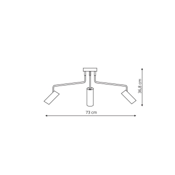 FUTURO negru 3x35W GU10 lampă suspendată Light Prestige