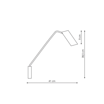 Aplică cu braț de extensie FUTURO negru-auriu 1x35W GU10 Light Prestige