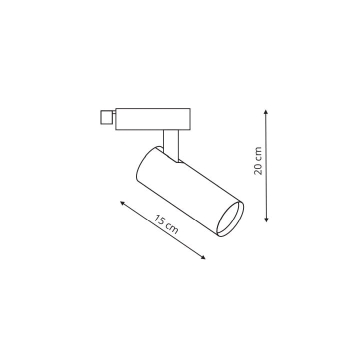 Spot ICE pentru sistemul de cale ferată 1F negru 1x50W GU10 Light Prestige