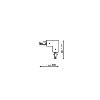 Lumină Prestige L 1F comutator pentru sistemul de șine alb