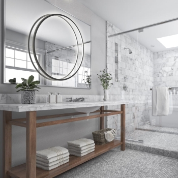 Aplică Oglindă oglindă neagră L 1x50W LED 90 cm Light Prestige