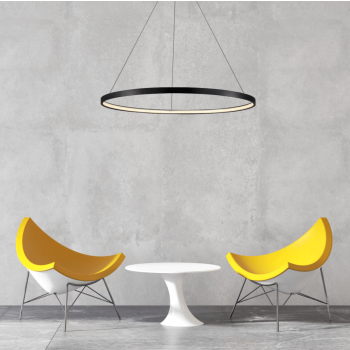RING M negru 1xLED CCT Lampă suspendată cu LED-uri Light Prestige