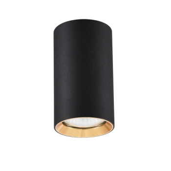 MANACOR negru-auriu corp de iluminat montat la suprafață 1x50W GU10 13 cm Light Prestige