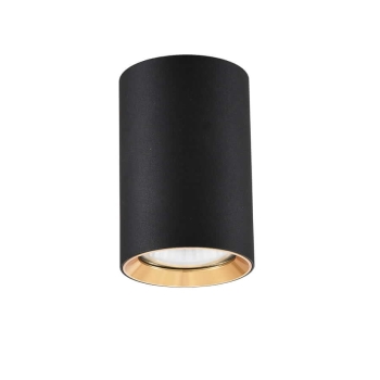 MANACOR negru-auriu corp de iluminat montat la suprafață 1x50W GU10 9 cm Light Prestige