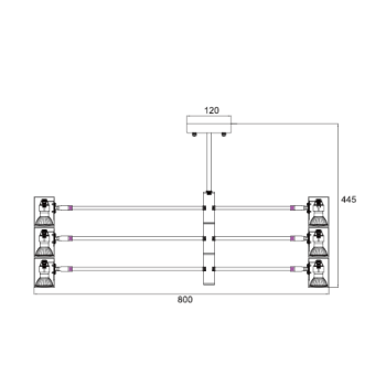 Plafonieră SNOW alb 6x50W GU10 Light Prestige