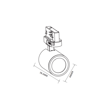 SNOW Spotlight pentru sistemul de cale ferată 3F alb 1x50W GU10 Light Prestige