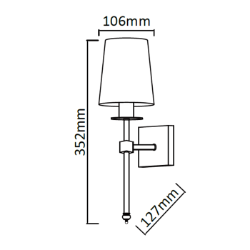 Lampă de perete CASOLI crom 1x40W E14 Light Prestige