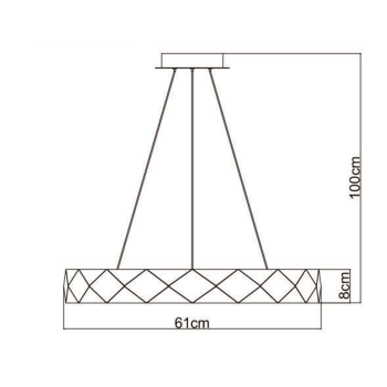 REUS gold 1x36W LED lampadare suspendată Light Prestige