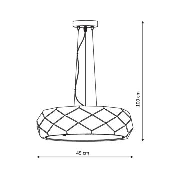 Lampă suspendată REUS gold 3x40W E27 de Light Prestige