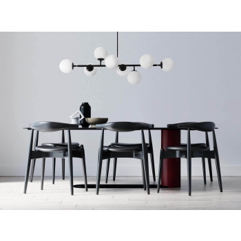 DORADO negru 8x40W E14 Lampă suspendată DORADO Light Prestige