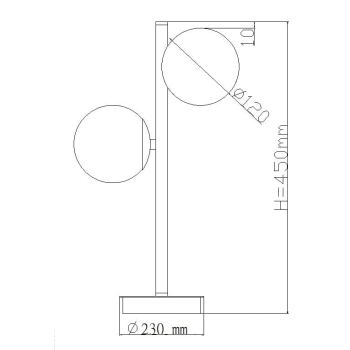 Lampă de masă DORADO negru 2x40W G9 Light Prestige