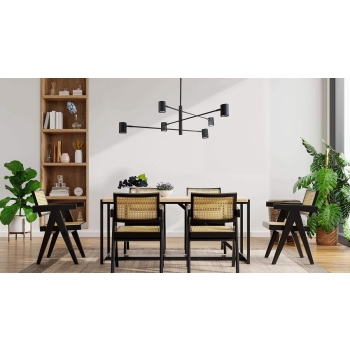 Plafonieră SNOW negru 6x50W GU10 Light Prestige