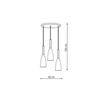 SOLIN lampă suspendată albă 3x60W E27 Light Prestige