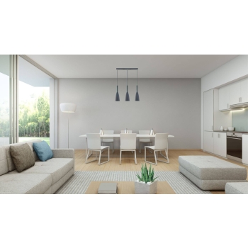 SOLIN lampă suspendată gri 3x60W E27 Light Prestige
