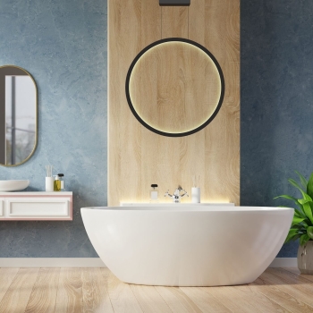 MIRROR L negru negru 1x50W LED lampadare suspendată Light Prestige