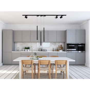 LUNGO 3F negru 1x5W G9 negru 1x5W G9 Lampă suspendată pentru șine Light Prestige