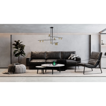 ARIZONA negru/auriu 9x40W GU10 lampă suspendată Light Prestige