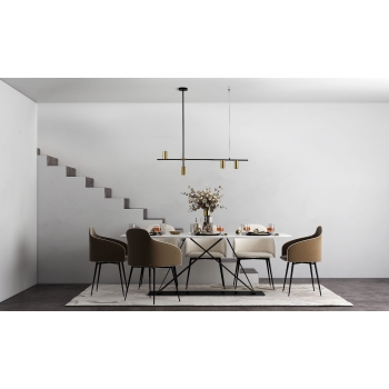ARIZONA negru/auriu 4x40W GU10 lampă suspendată Light Prestige