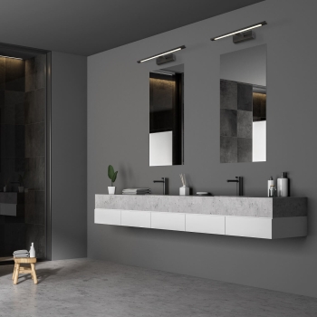 Aplică ISLA negru IP44 1x12W LED 41cm Light Prestige