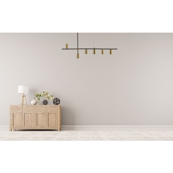 ARIZONA lampă suspendată negru/auriu 6x40W GU10 Light Prestige