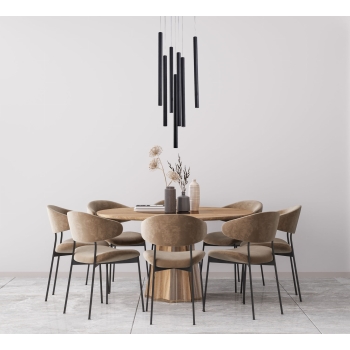Lămpă suspendată LUNGO negru 7x5W G9 Light Prestige