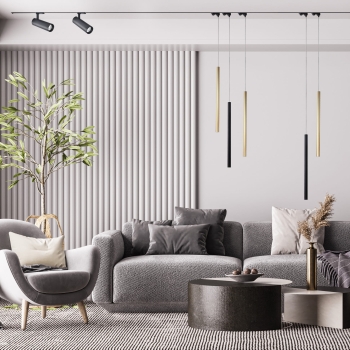 LUNGO 1F negru 1x5W G9 negru, cu lampă suspendată pe șină Light Prestige