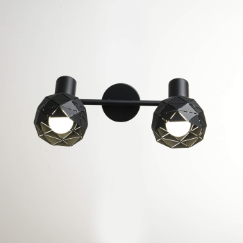 Plafonieră REUS negru 2x40W E14 Light Prestige