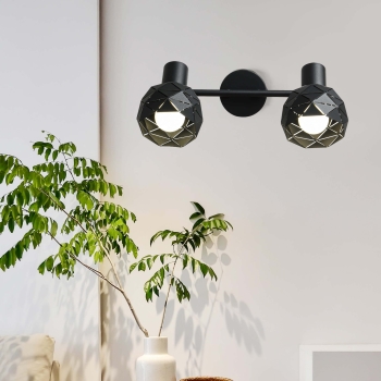 Plafonieră REUS negru 2x40W E14 Light Prestige