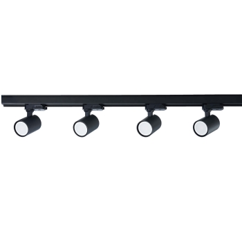 SNOW SET 3F negru 4x50W GU10 set de șine de lumină Prestige
