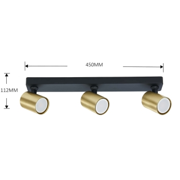 Plafonieră SNOW gold 3x50W GU10 Light Prestige