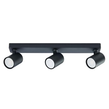 SNOW negru 3x50W GU10 plafonieră Light Prestige